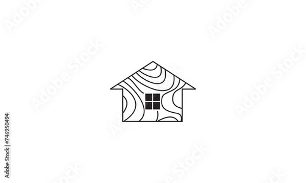 Fototapeta house of wood icon vector 