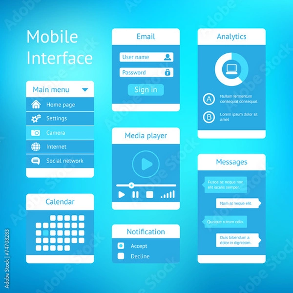 Fototapeta vector interface template design