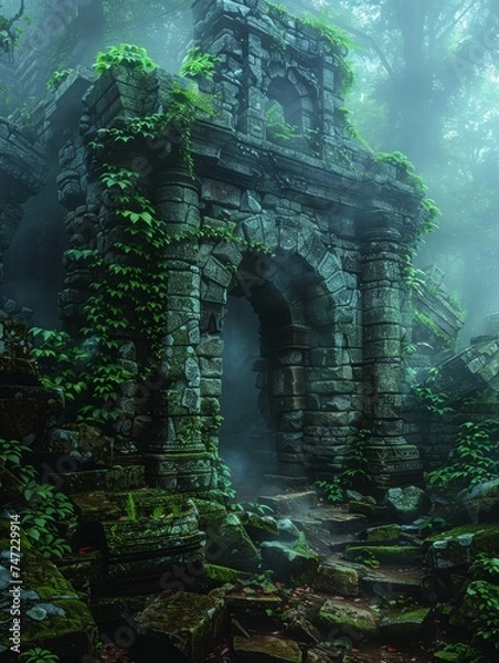 Obraz Ancient Ruin in Forest