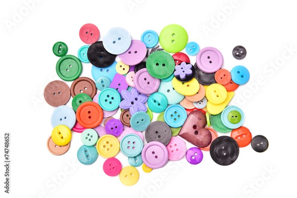 Obraz Group of buttons on White Isolate Background