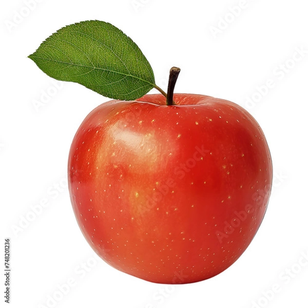 Fototapeta Red Apple isolated on transparent background generative ai