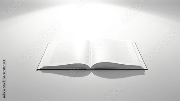 Fototapeta Open book on white background.