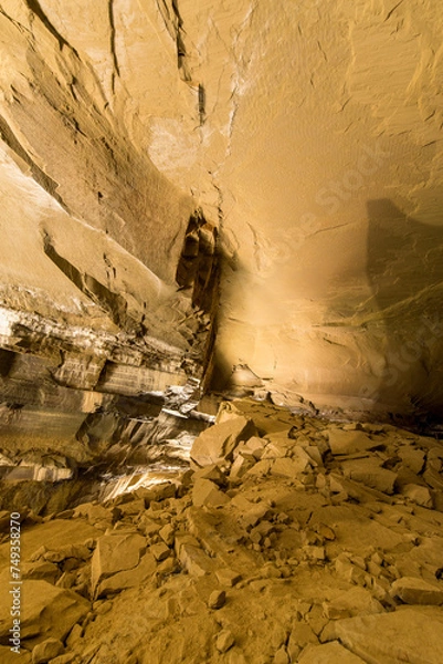 Fototapeta Sandstone Quarry, Cave, Mining site | Abandoned mine now a decaying cave