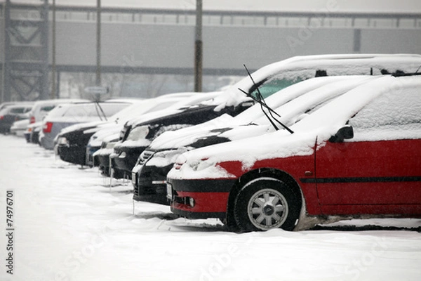 Fototapeta Autos im Winter