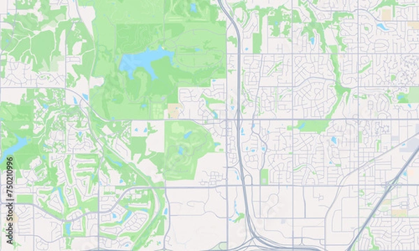 Obraz Lenexa Kansas Map, Detailed Map of Lenexa Kansas