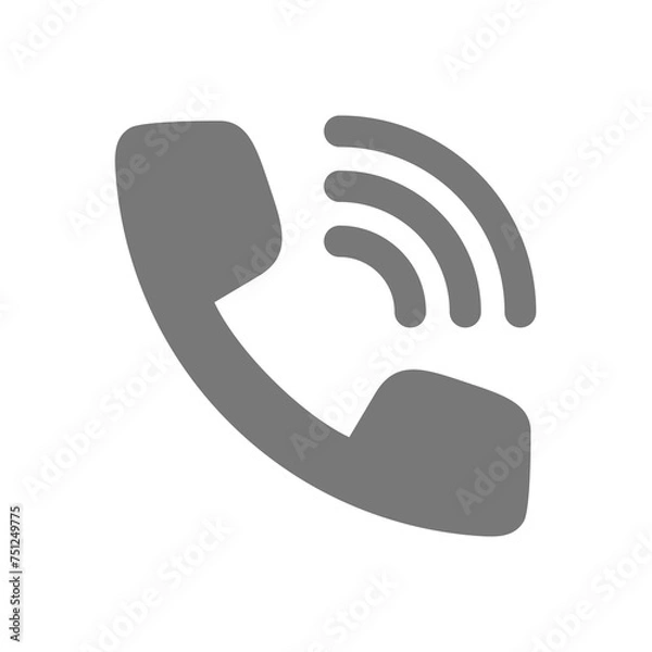 Fototapeta Phone or telephone vector icon. Contact and call symbol.