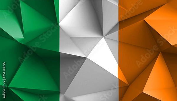 Fototapeta Republic of Ireland Abstract Prism on Background