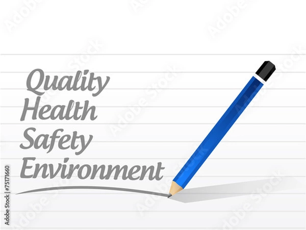 Fototapeta quality, health, safety and environment