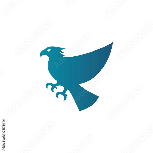 Fototapeta Bird with Color Logo Vector