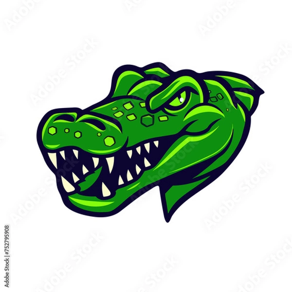 Fototapeta Angry Crocodile Mascot Vector Logo