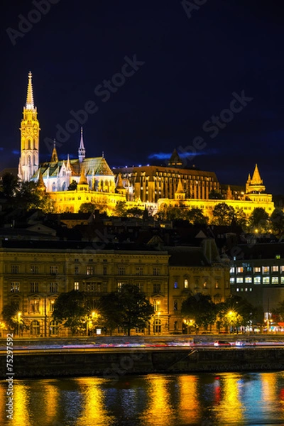 Fototapeta Old Budapest with St. Matthias church