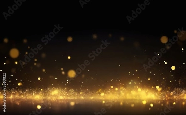 Fototapeta yellow particle abstract bokeh background