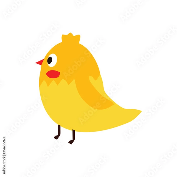 Fototapeta Cute chicken icon logo vector isolated on white background for your web and mobile app design. resources graphic element design animal, nature and environmental themes