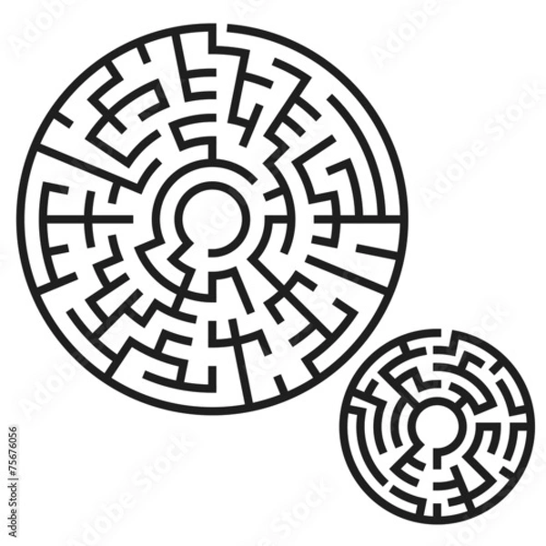 Fototapeta illustration of round maze