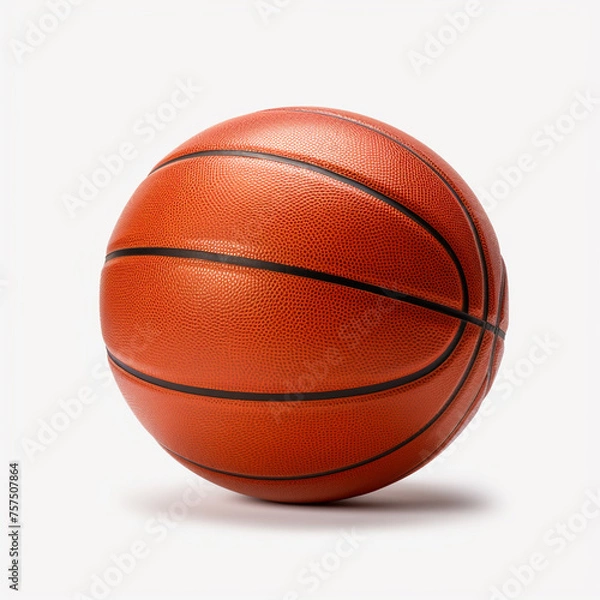 Obraz a basketball on isolated white background, fully detailed сreated with Generative Ai