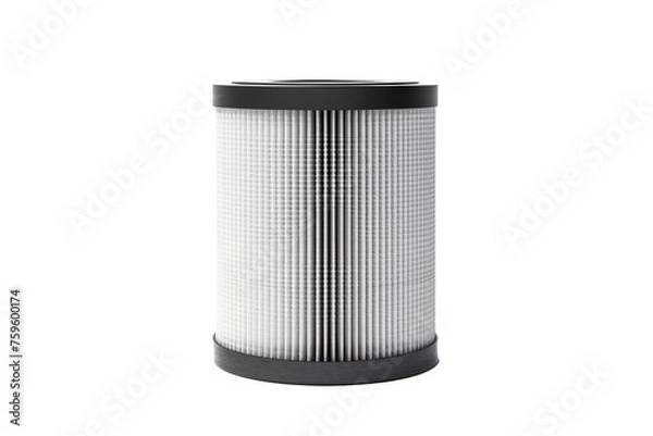 Fototapeta Black and White Air Filter on White Background. on a White or Clear Surface PNG Transparent Background.