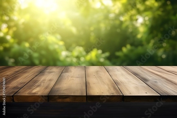 Fototapeta Empty wooden table background