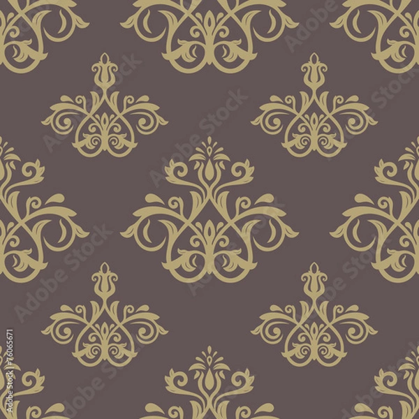 Fototapeta Damask Seamless Vector Pattern. Orient Background