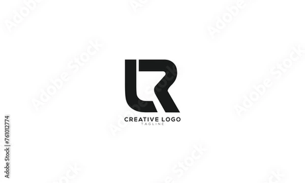 Fototapeta LR Abstract initial monogram letter alphabet logo design