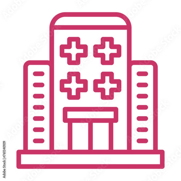 Fototapeta Hospital Icon Style