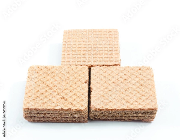 Fototapeta Pile of chocolate wafers