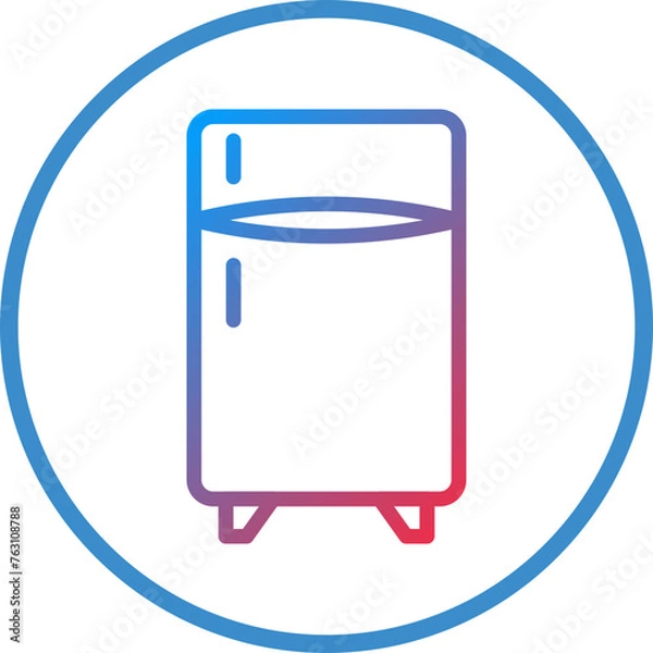 Fototapeta Fridge Icon Style