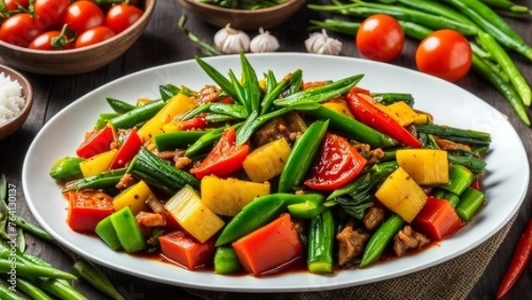 Fototapeta Pinakbet is a Filipino dish 