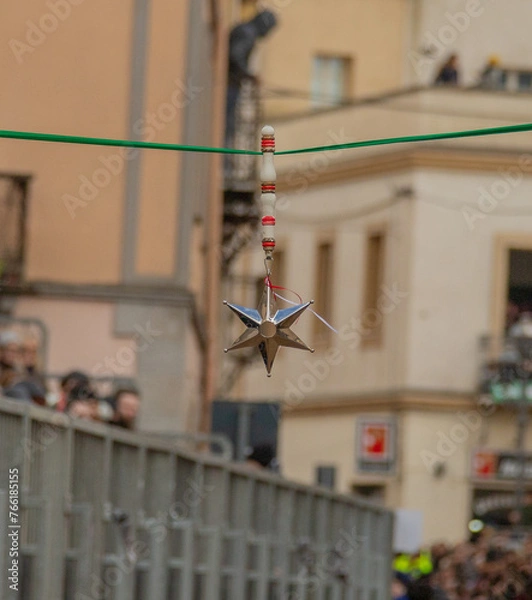 Fototapeta star of the Sartiglia - The steel star, one of the main symbols of the Sartiglia of Oristano.