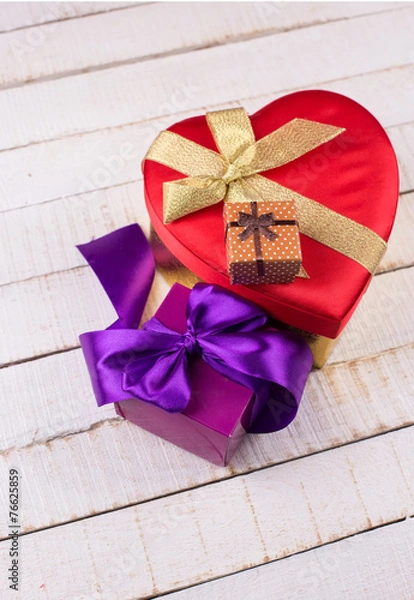 Fototapeta Festive gift  boxes