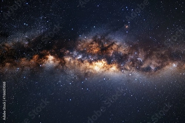 Fototapeta The vastness of the cosmos captured in panoramic astrophotography