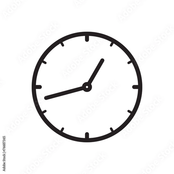 Fototapeta Black icon of Clock