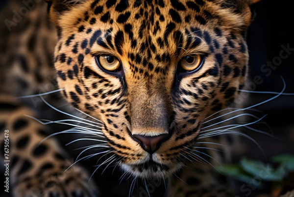 Fototapeta leopard. predatory big cat. zoology and fauna. mammal