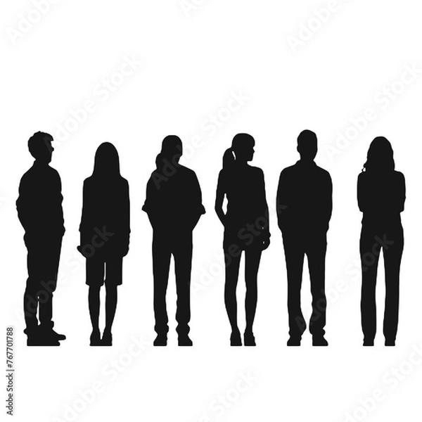 Fototapeta People Standing  Silhouette 