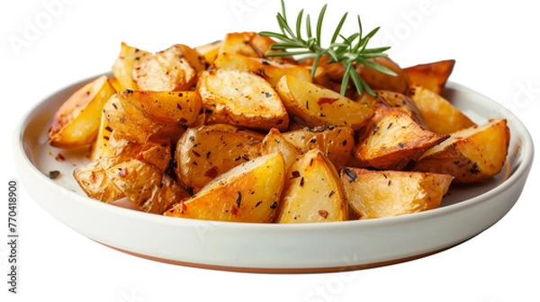 Fototapeta Home fries isolated on white background