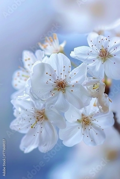 Obraz Cherry blossom blossoms, spring sunshine, 