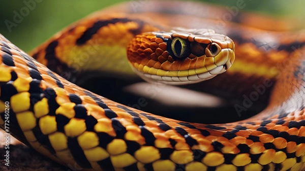 Fototapeta close up of a snake