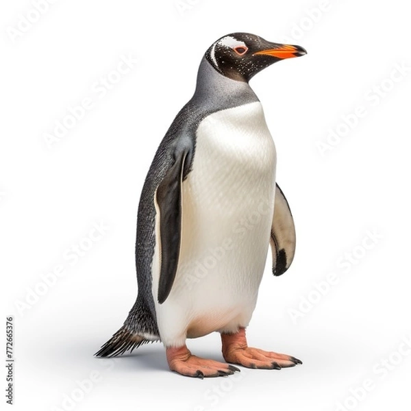 Fototapeta penguin isolated on white background