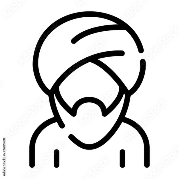 Fototapeta muslim Line Icon