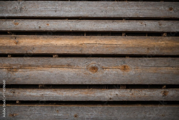 Obraz old wooden fence background