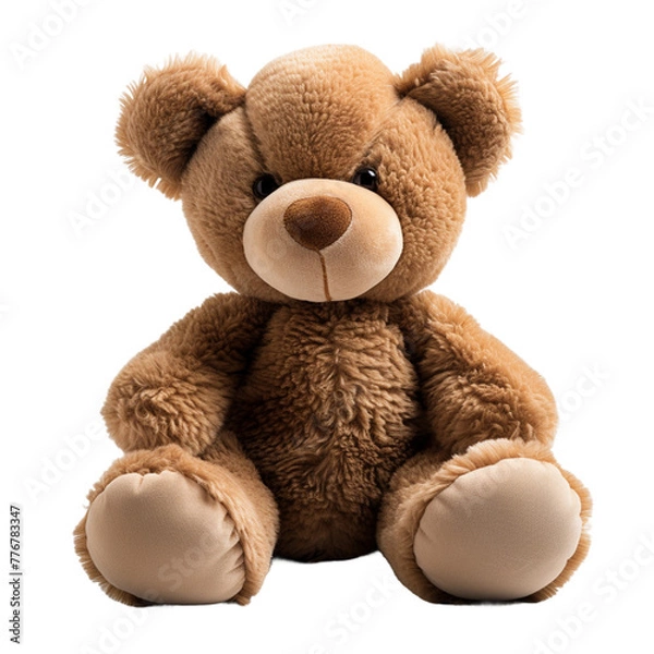 Fototapeta teddy toy isolated on white background.
