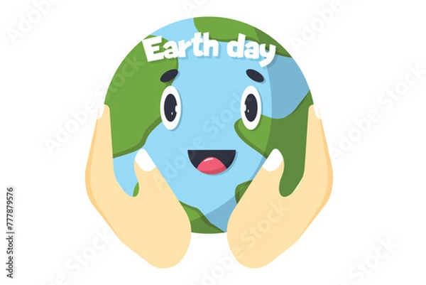 Fototapeta Earth Day Flat Design Illustration