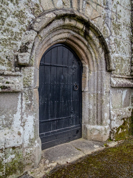 Fototapeta Old Cornish Church Door.