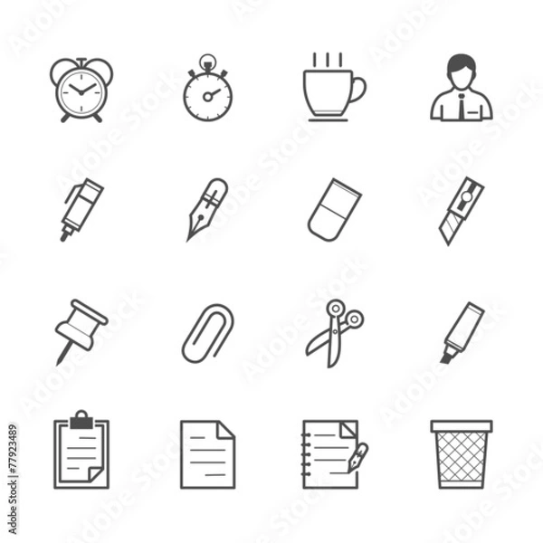 Fototapeta Business and Office Icons