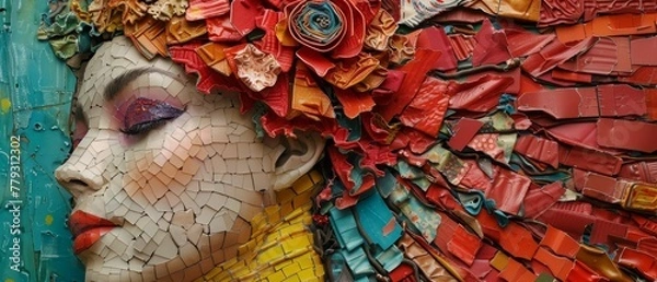 Fototapeta Upcycled art, Creating art from discarded materials