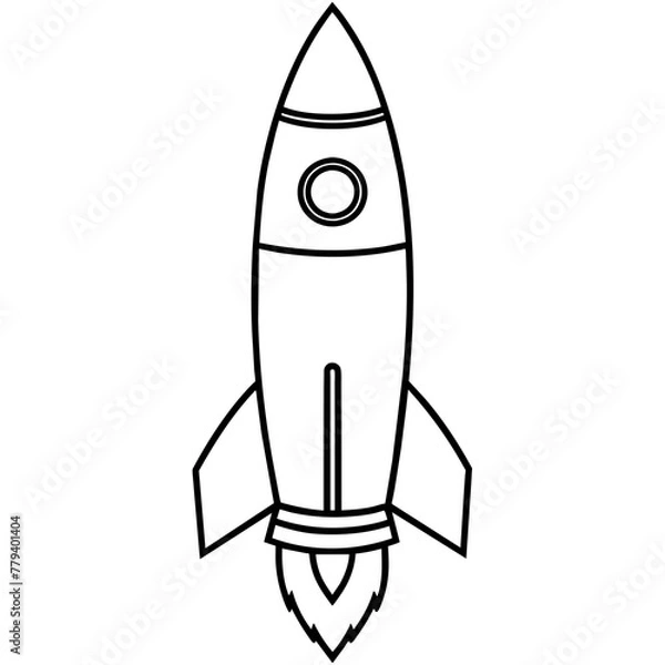 Fototapeta simple rocket - vector illustration