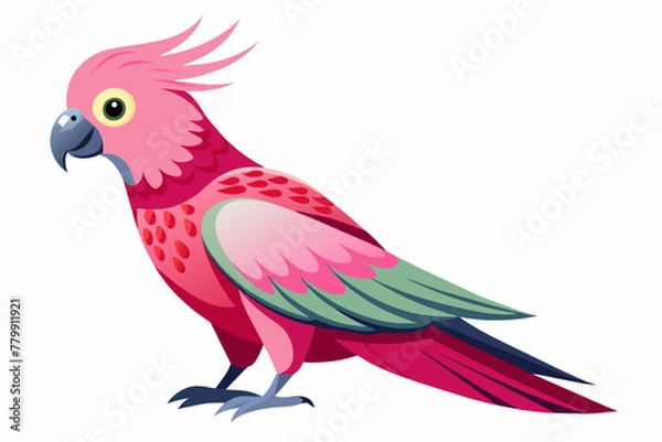 Fototapeta Galah on white background .