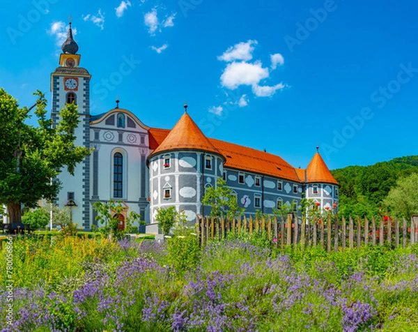 Obraz Beautiful Olimje monastery in Slovenia during a sunny day