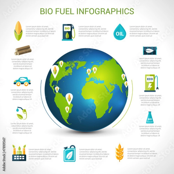 Fototapeta Bio Fuel Infographics