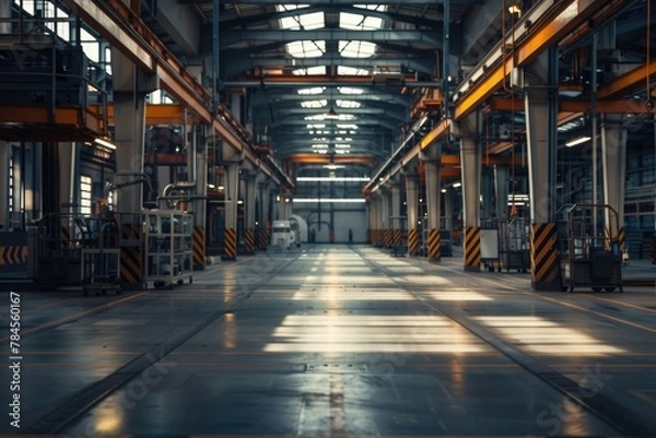 Fototapeta Interior of a automotive factory