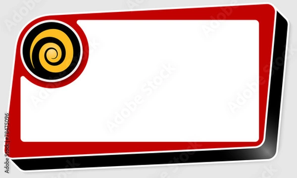 Fototapeta vector abstract red box and spiral